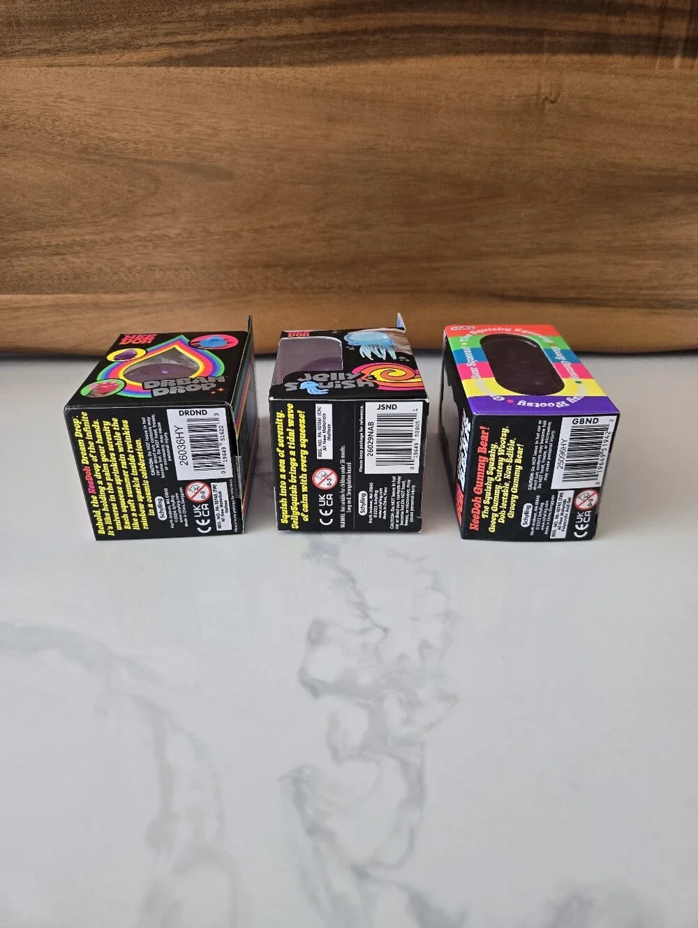 NIB Purple NeeDoh Fidget Toy Lot of 3 - Dream Drop, Jelly Squish & Gummy Bear